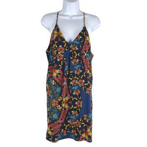 Alice + Olivia Kaleidoscope Mini Dress Small Silk Blend Printed Y2K DR-1445   De